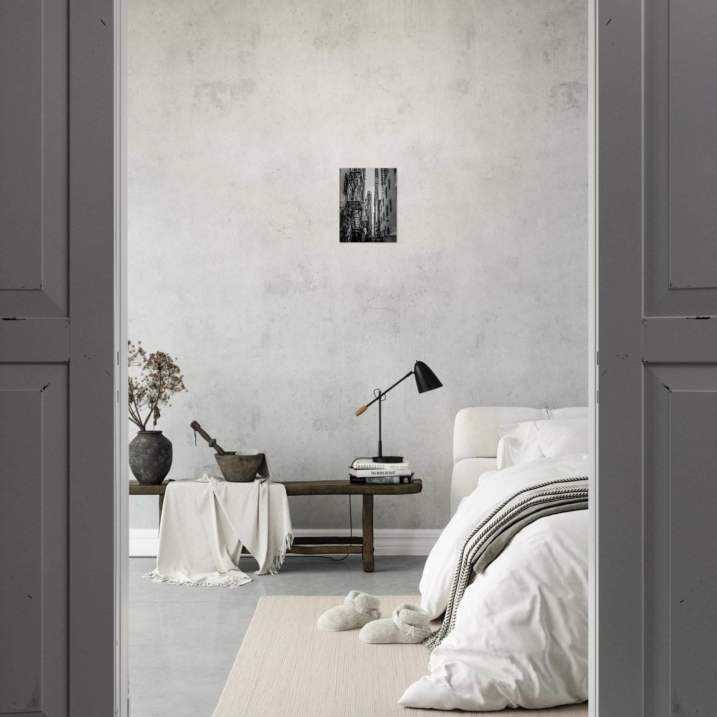A Jitty; Austin, Texas Black & White Prints Wall Display