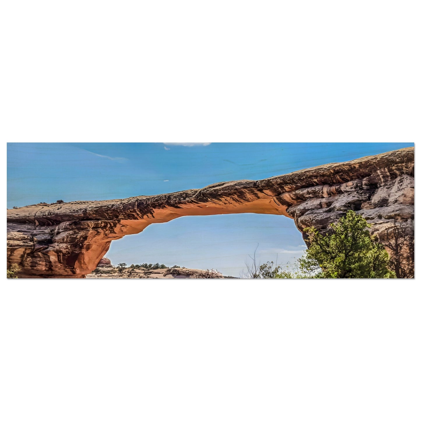 Owachomo Bridge #2; Natural Bridges National Monument, Utah Wood Wide Prints