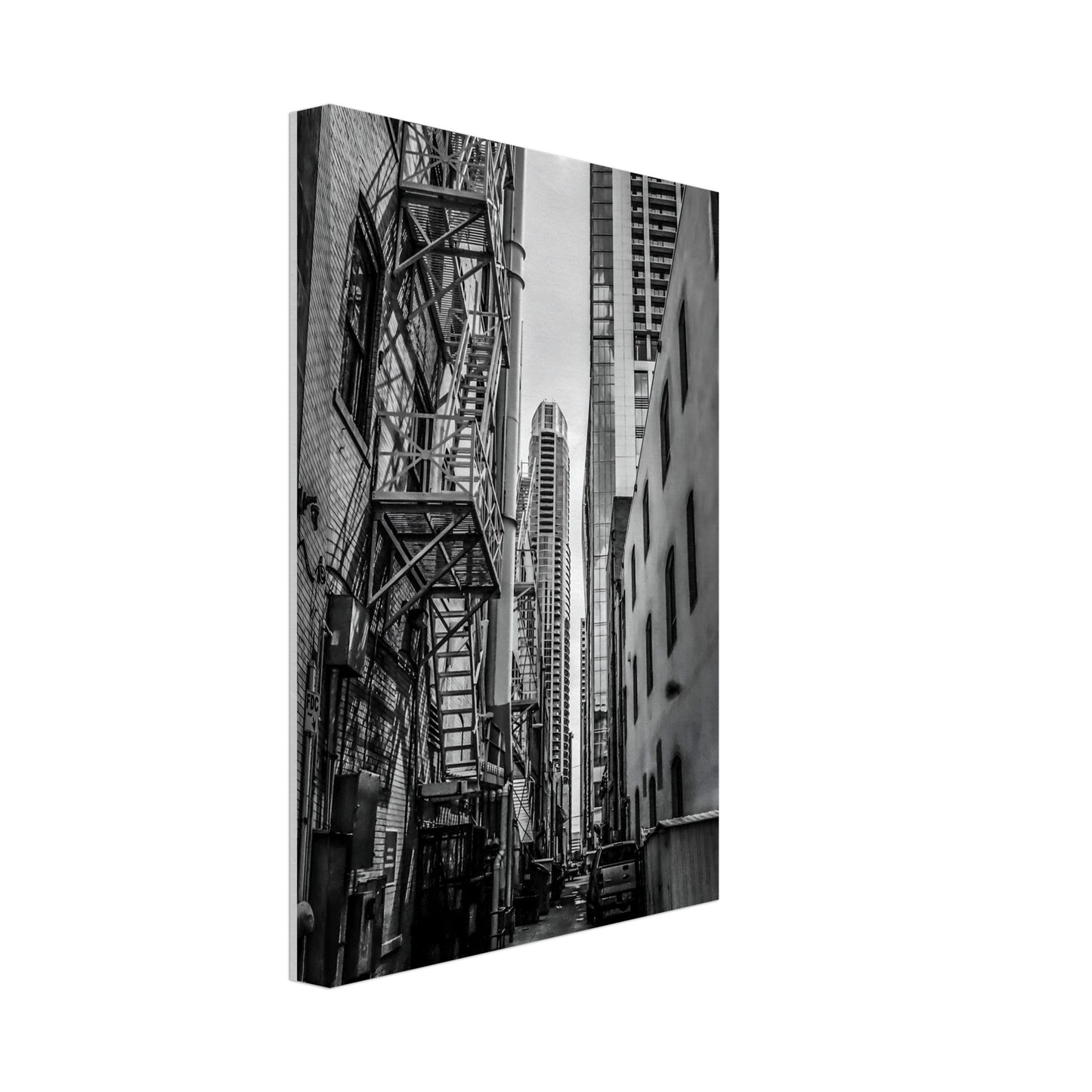 A Jitty; Austin, Texas Black & White Canvas Prints