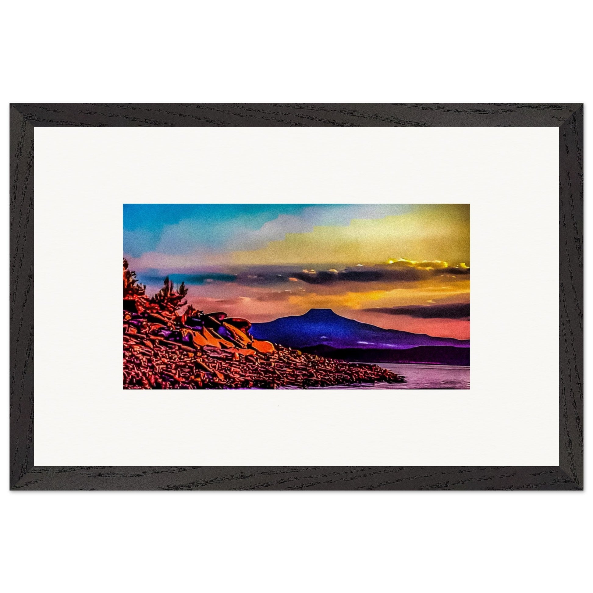 Abiquiu Lake & Cerro Pedernal; Abiquiu, New Mexico Wooden Framed Prints