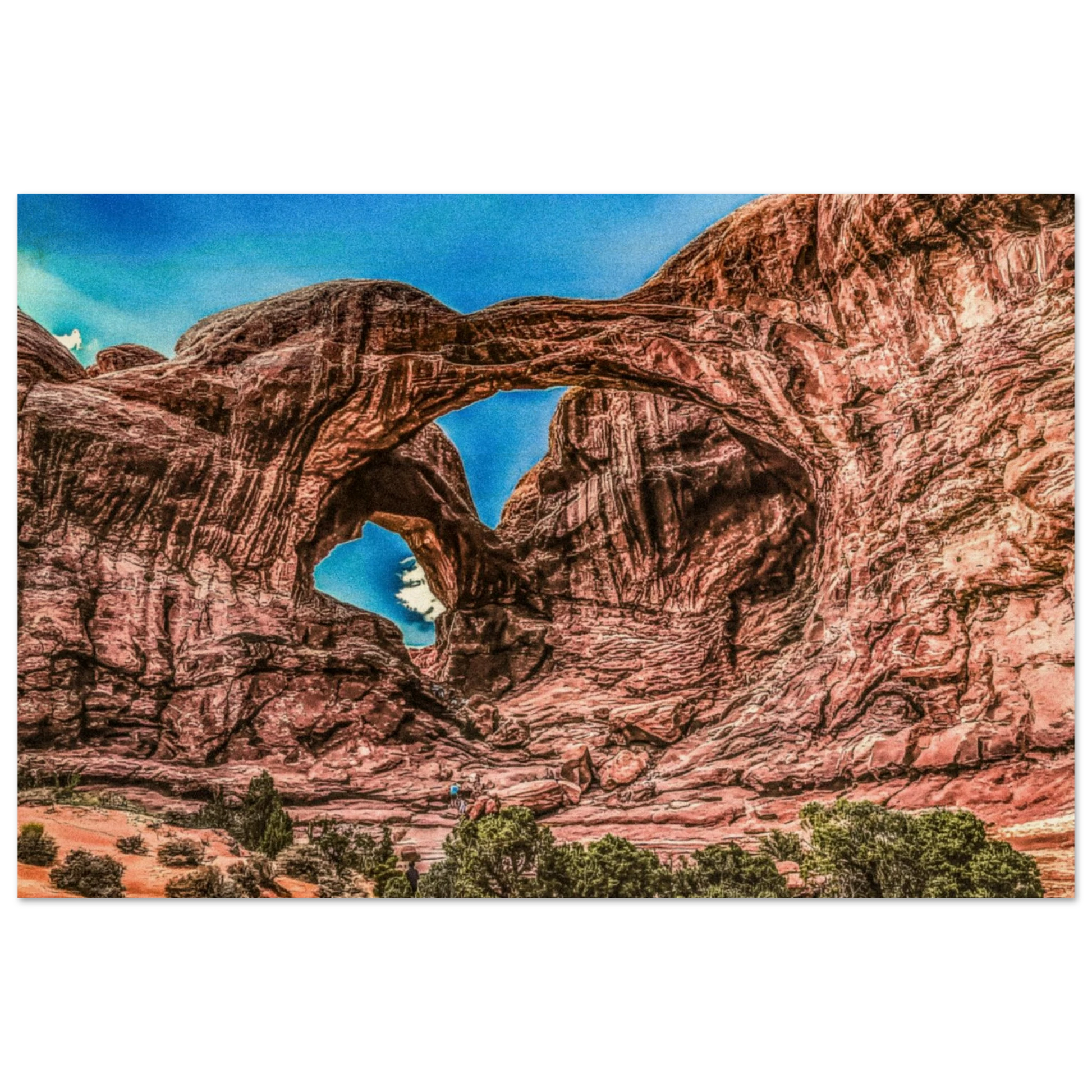 Double Arch; Arches National Park, Moab, Utah Wood Prints