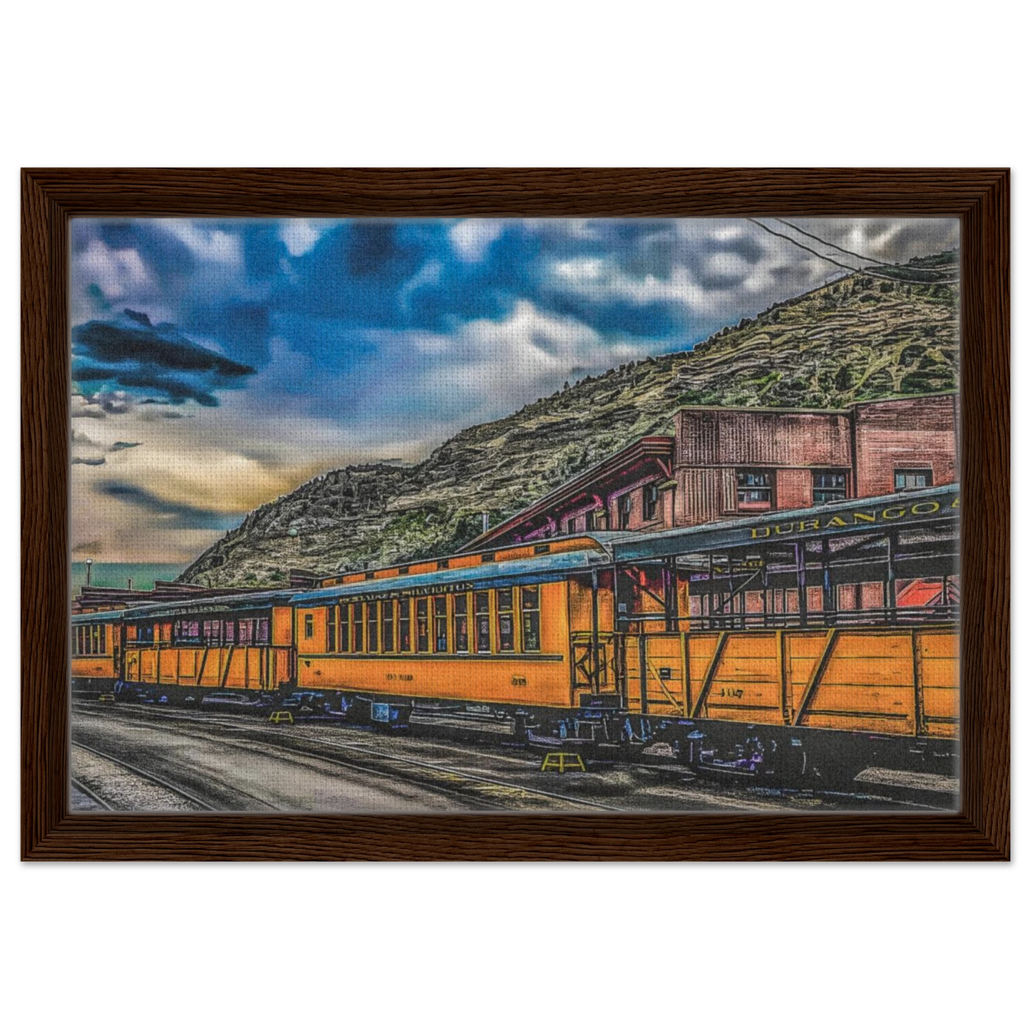 Durango Silverton Railroad; Durango, Colorado Framed Canvas Prints