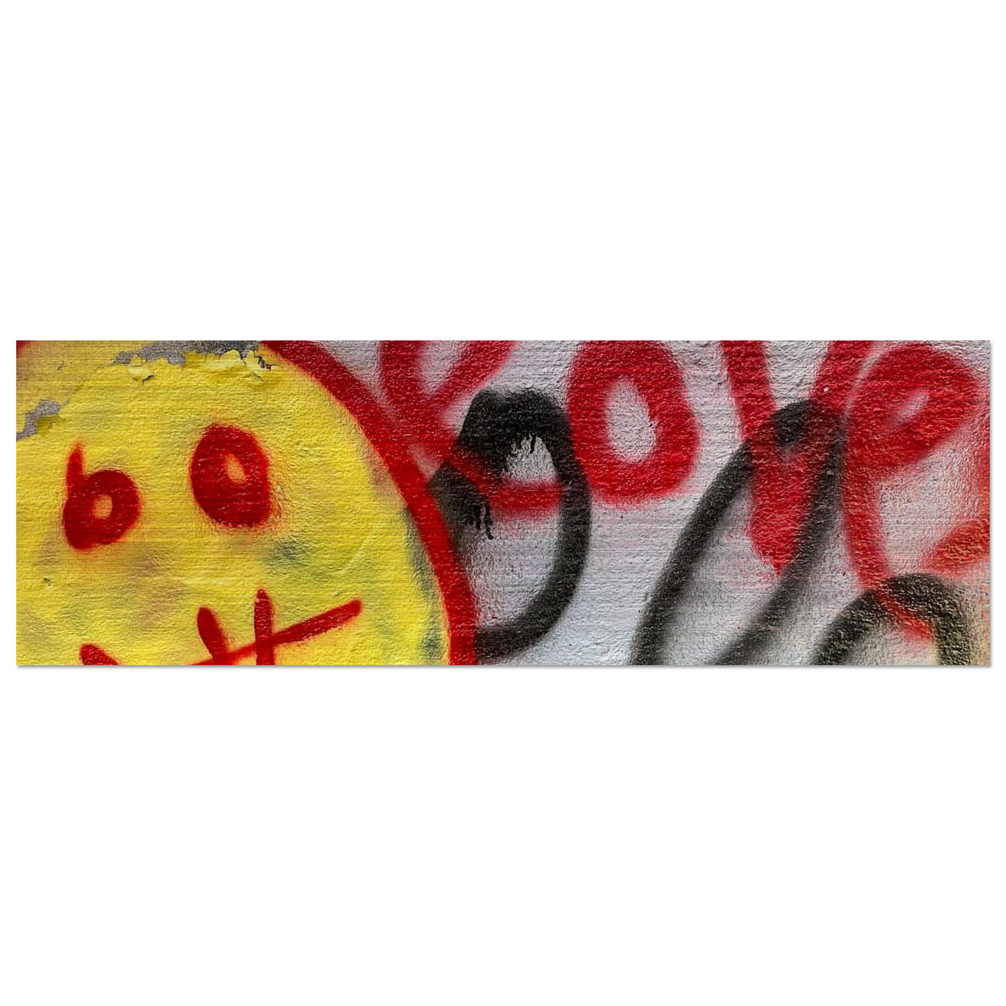 Graffiti 'Love;' Livingston, Montana Brushed Aluminum Wide Prints