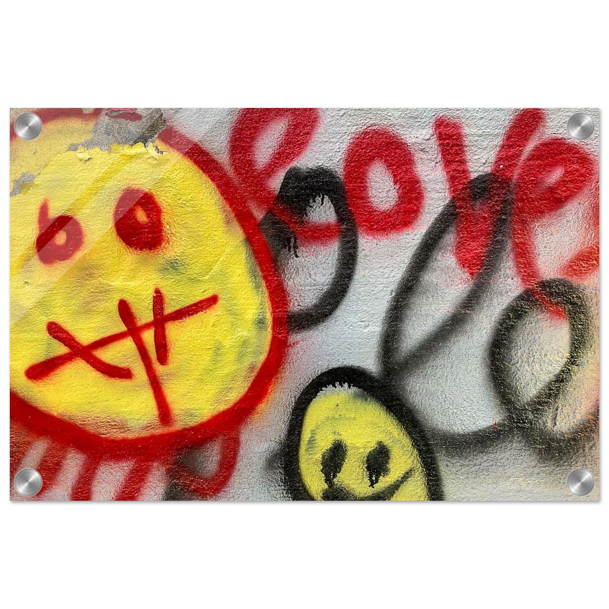 Graffiti 'Love;' Livingston, Montana Acrylic Prints