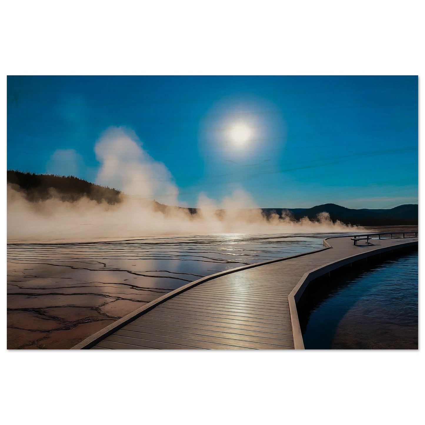 Grand Prismatic Spring; Yellowstone National Park, Wyoming Wood Prints