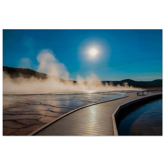 Grand Prismatic Spring; Yellowstone National Park, Wyoming Wood Prints