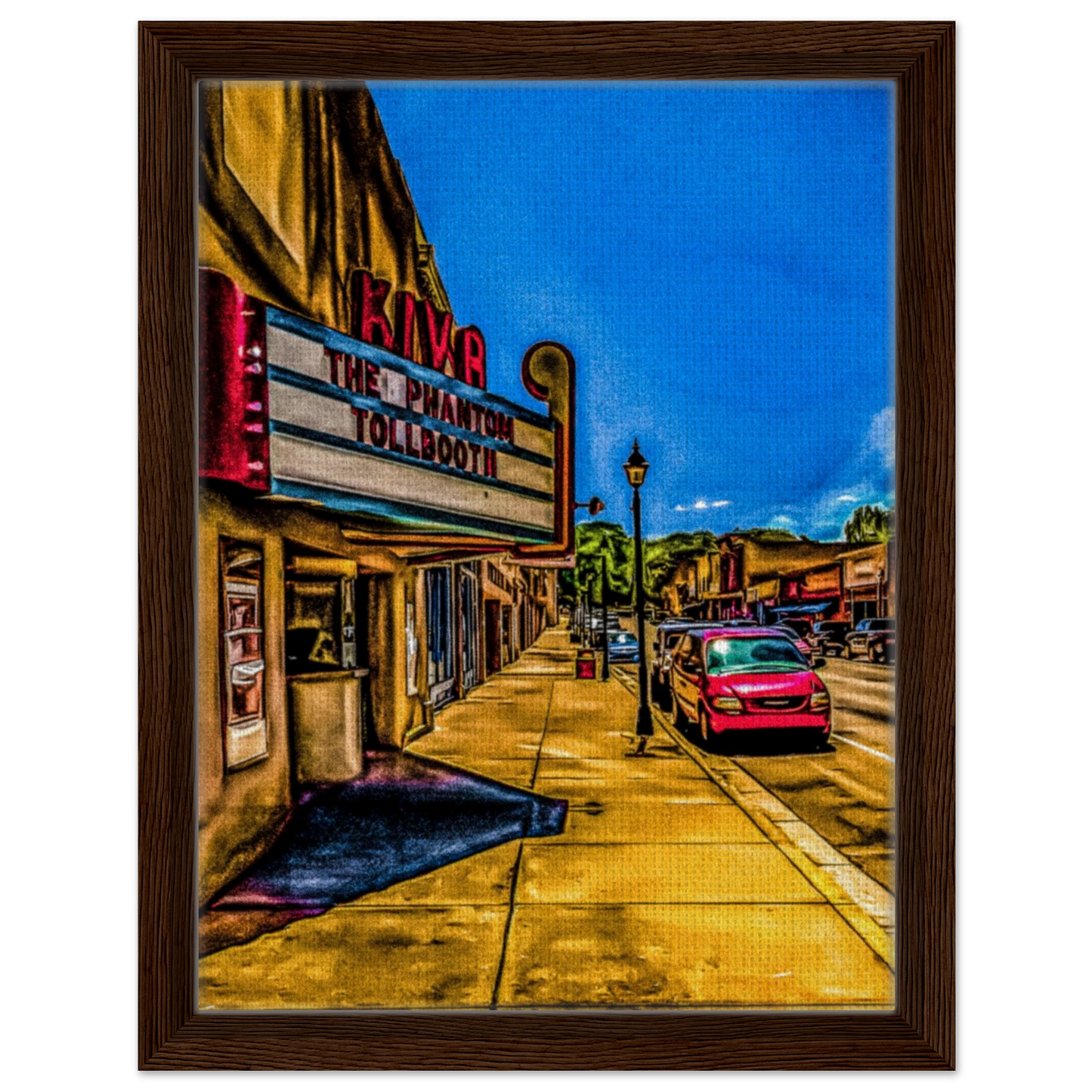 Historic Kiva Theatre; Las Vegas, New Mexico Framed Canvas Prints