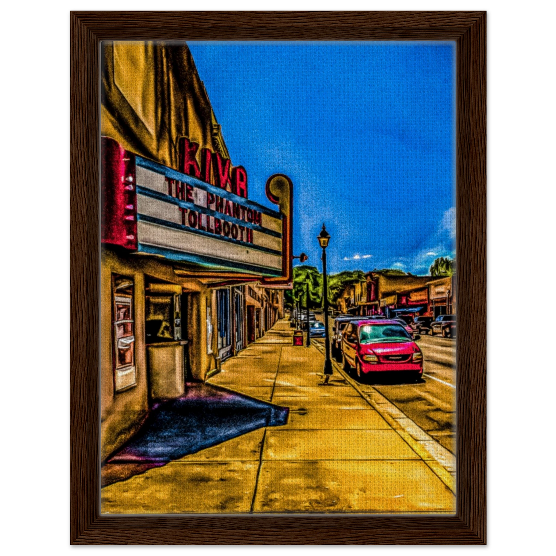Historic Kiva Theatre; Las Vegas, New Mexico Framed Canvas Prints
