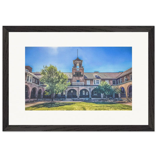 Hotel Castaneda; Las Vegas, New Mexico Wooden Framed Prints