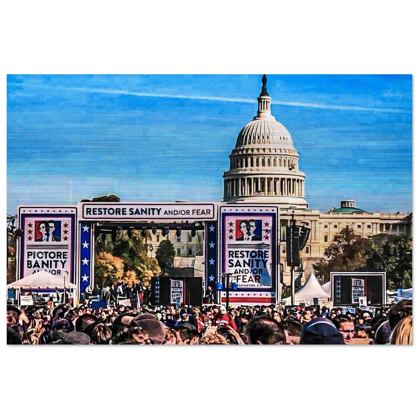 Jon Stewart's "Rally to Restore Sanity;" Washington D.C. Brushed Aluminum Prints