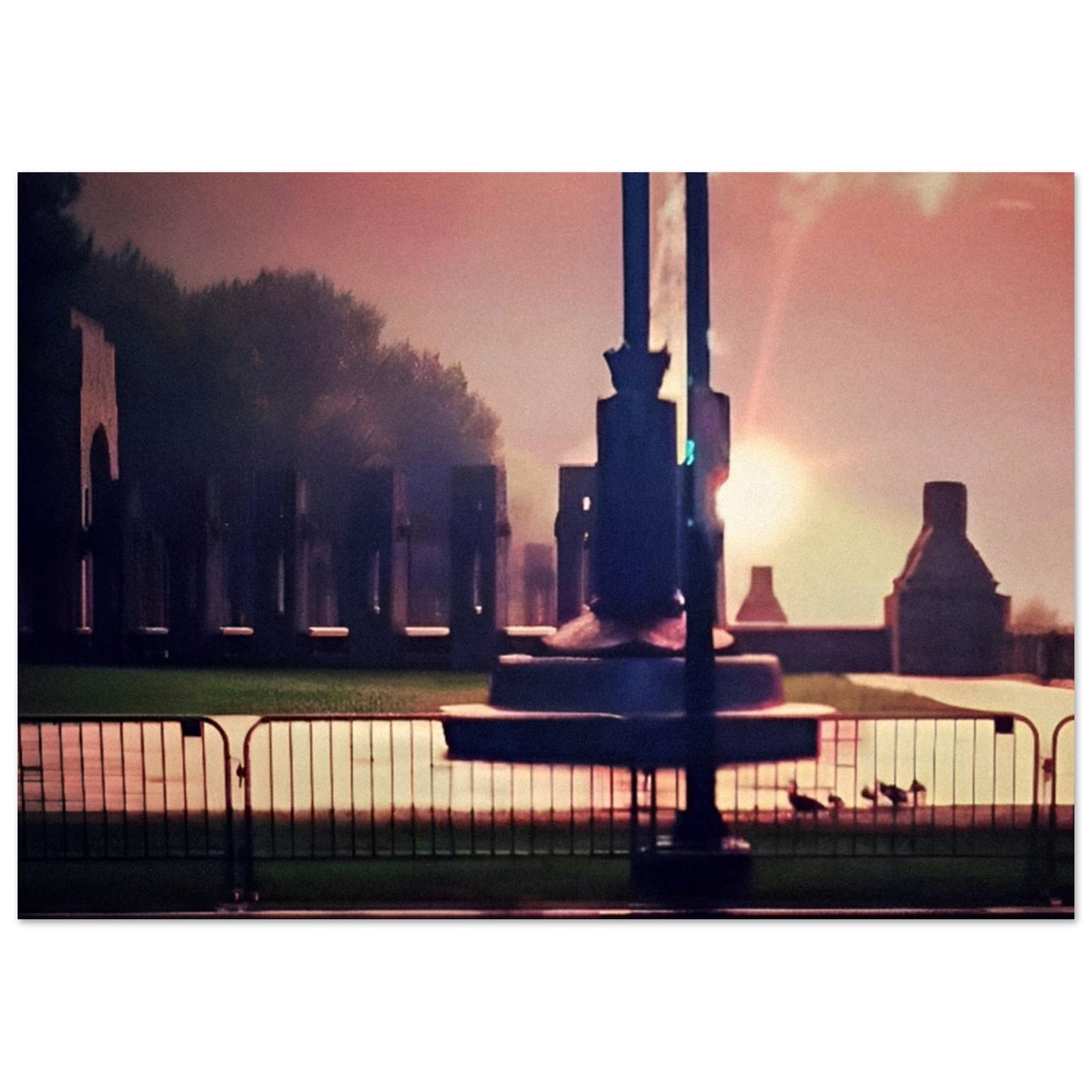 Memorial Silhouette; WWII Memorial July 4th, Washington D.C.  Premium Matte Poster Prints