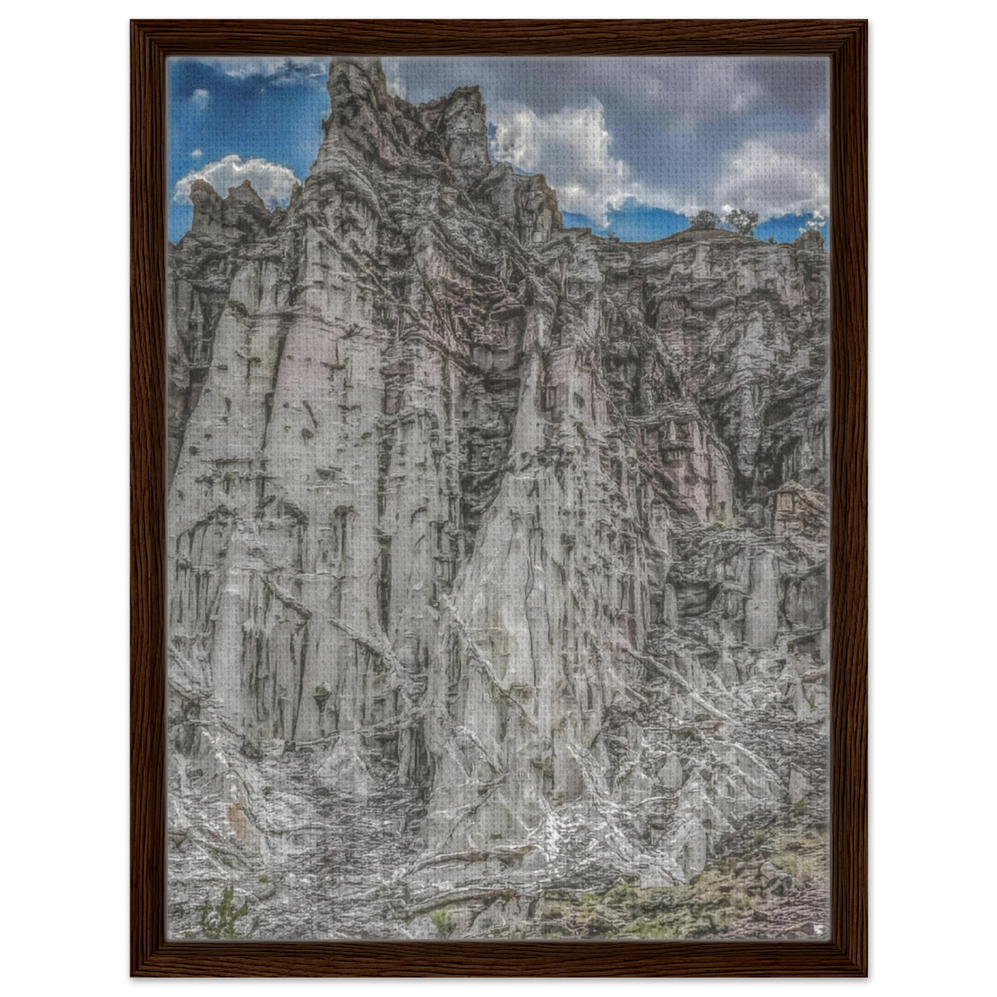 Plaza Blanca Cathedral; Abiquiu, New Mexico Framed Canvas Prints