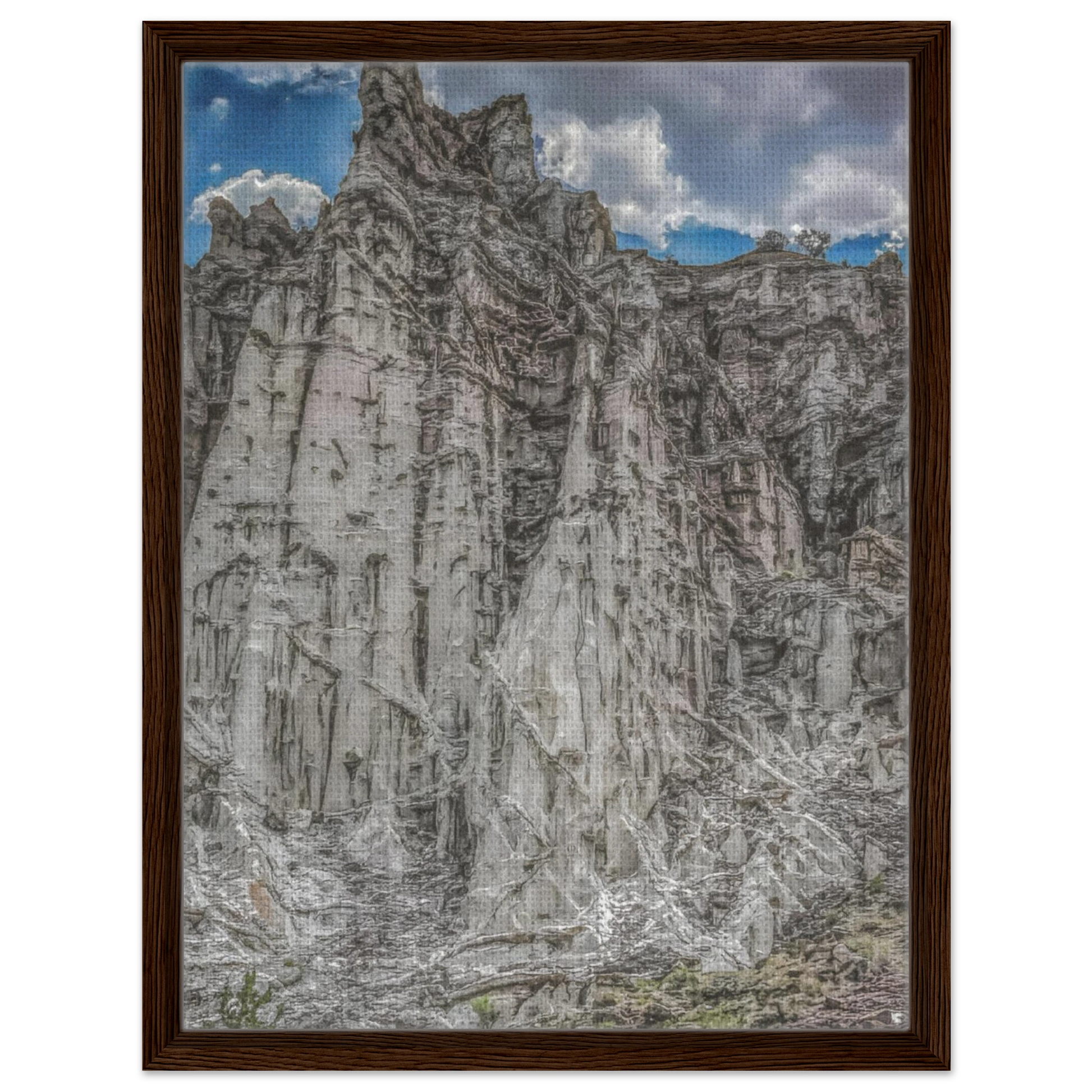 Plaza Blanca Cathedral; Abiquiu, New Mexico Framed Canvas Prints