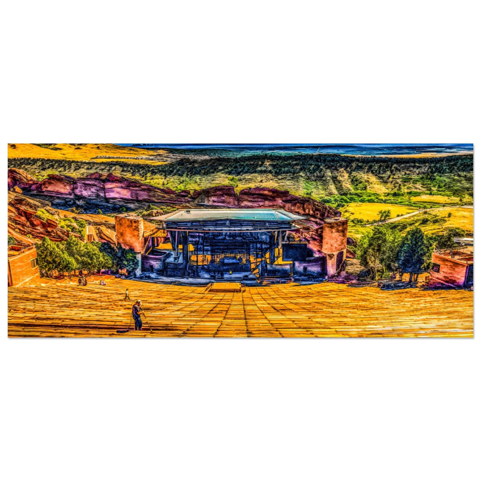 Red Rocks Amphitheatre; Morrison, Colorado Wood Wide Prints