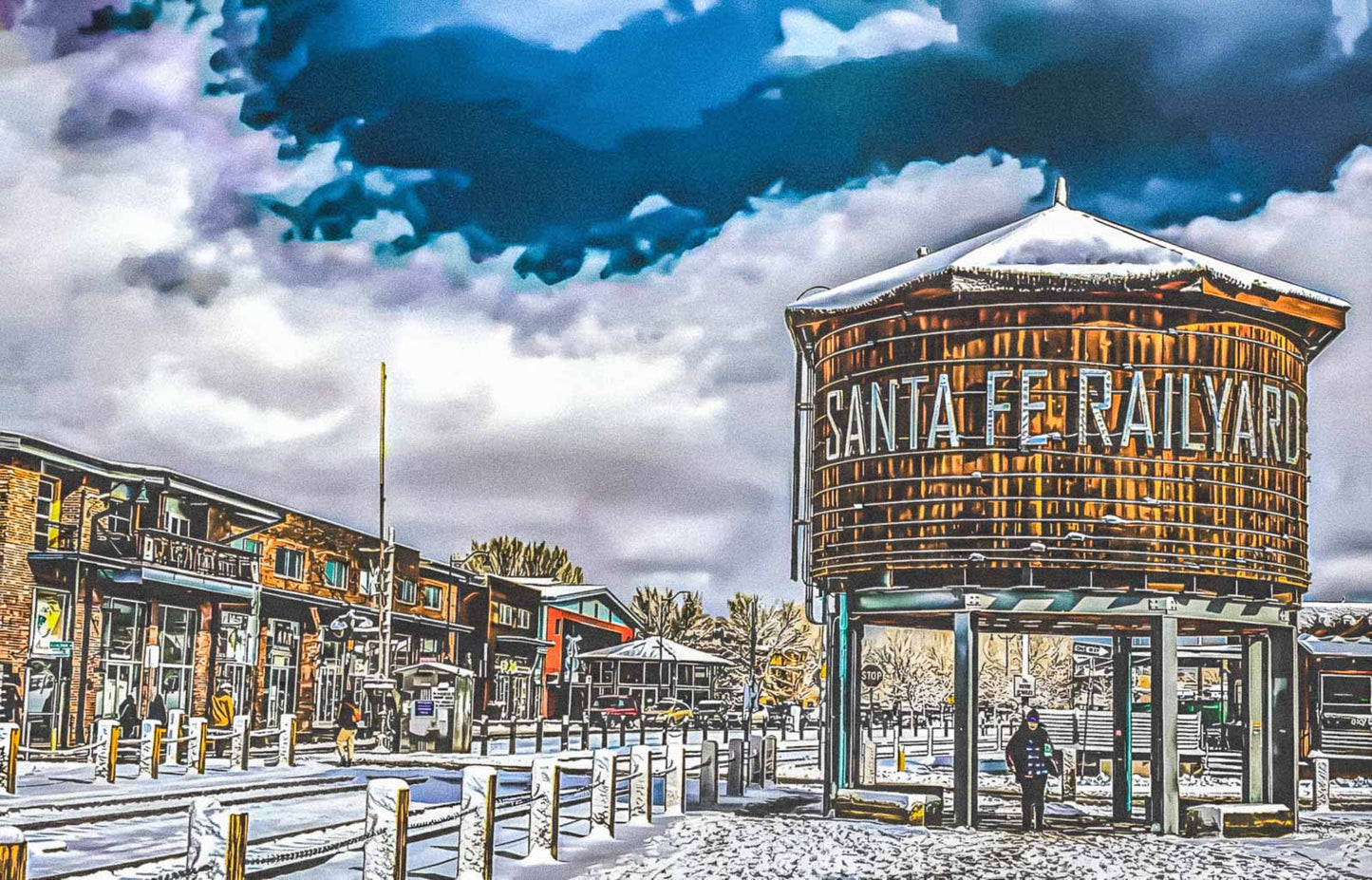 Santa Fe, New Mexico Railyard in winter