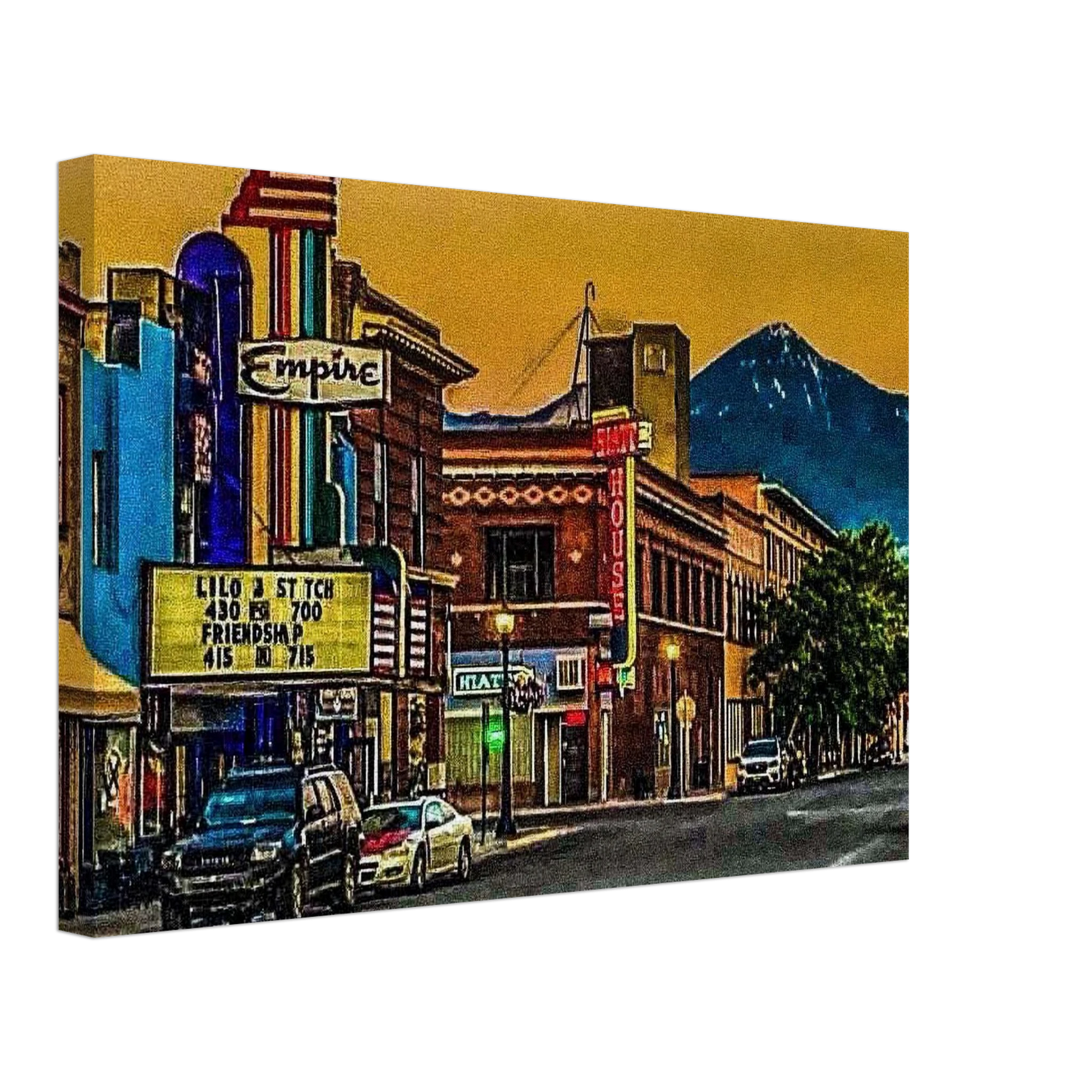 Second Street Dusk; Livingston, Montana Canvas Prints