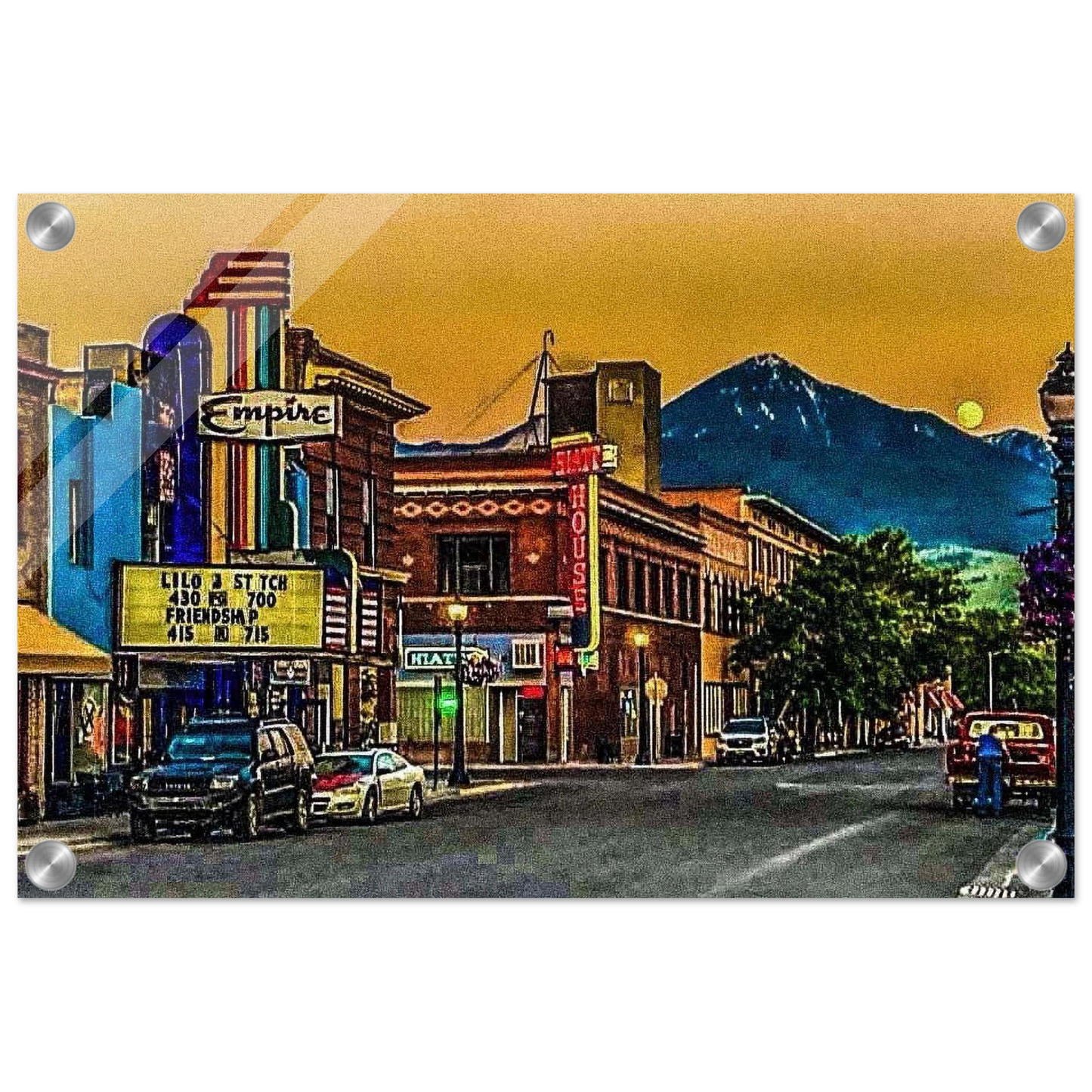 Second Street Dusk; Livingston, Montana Acrylic Prints
