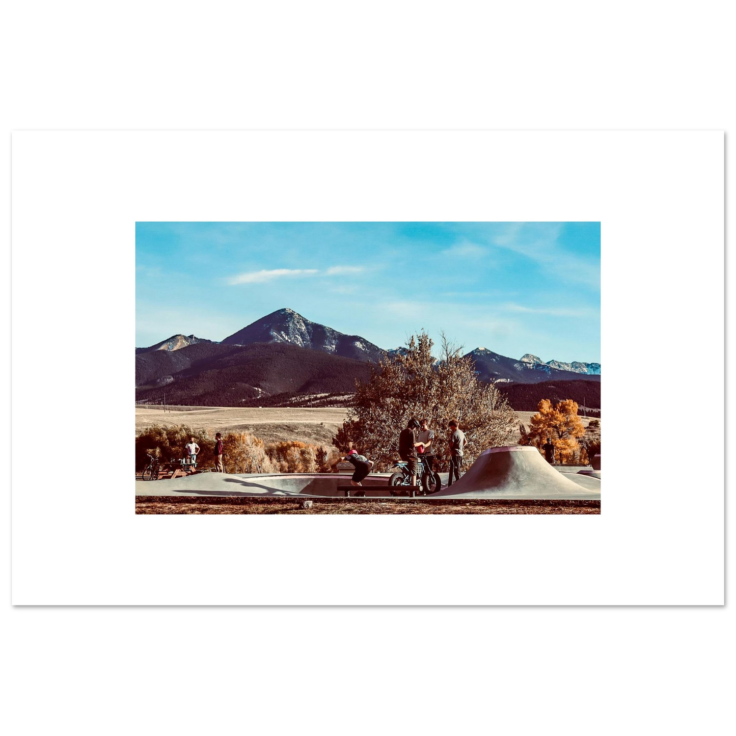 Skate Park & Mountains; Livingston, Montana Fine Art Prints