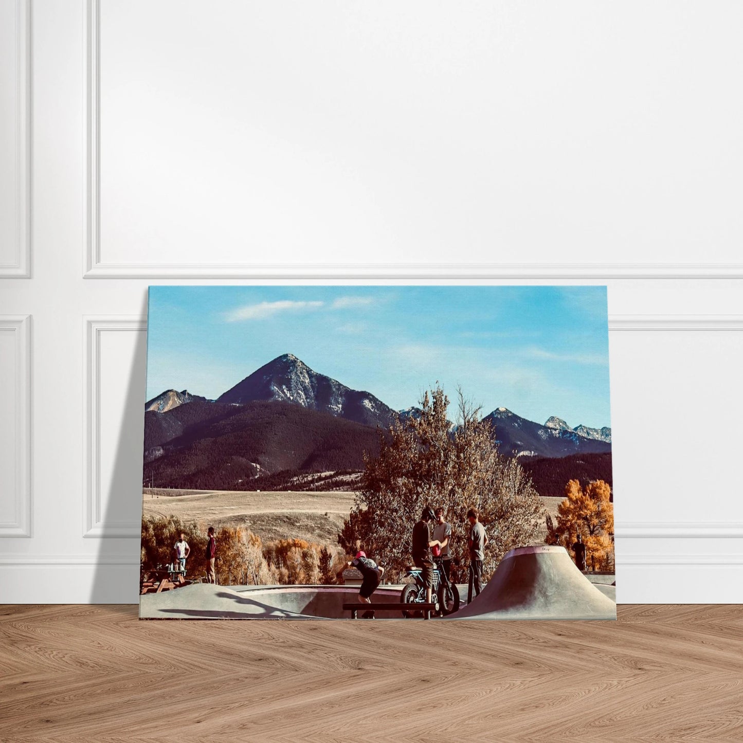 Skate Park & Mountains; Livingston, Montana Prints Display
