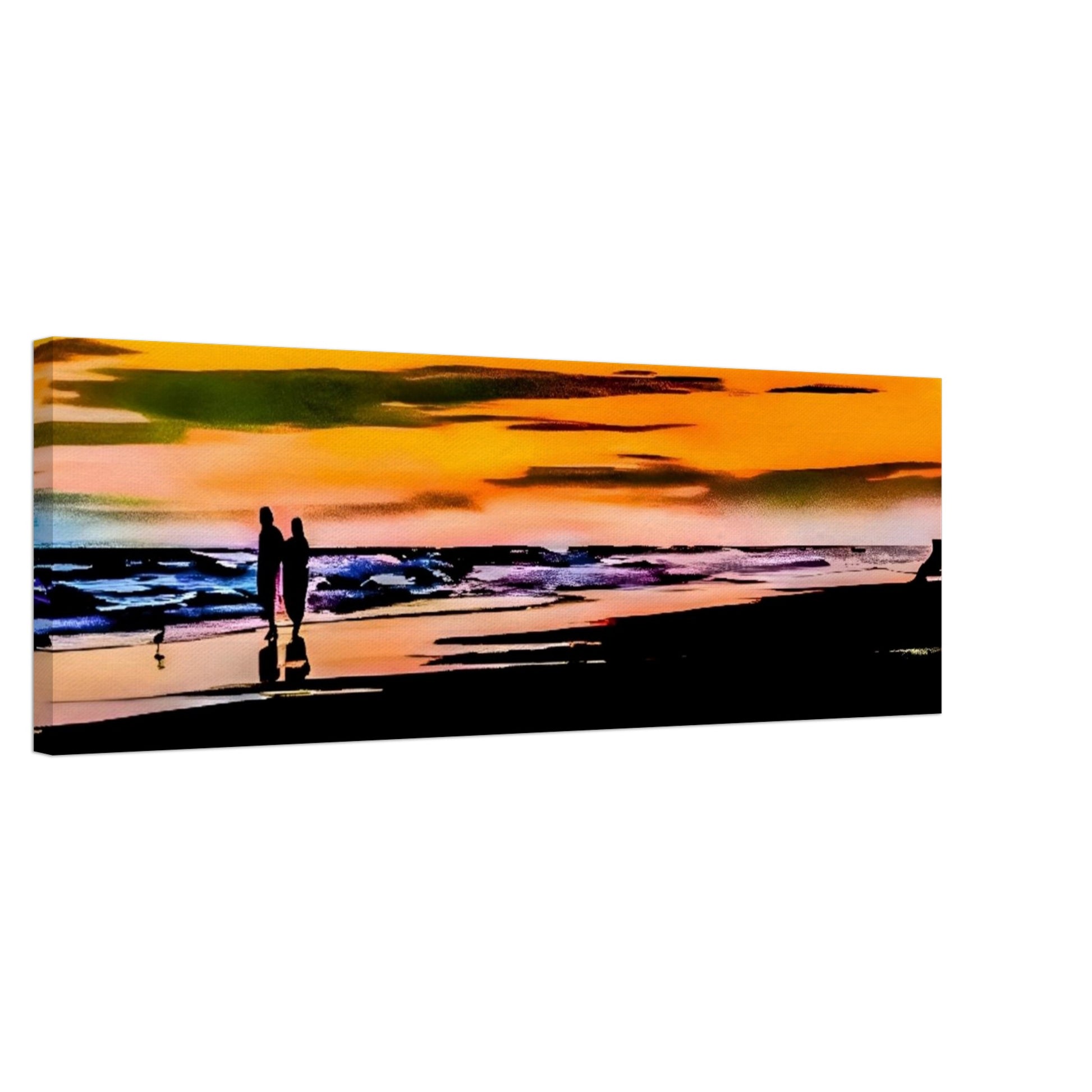 Sunset Walk; Port Aransas, Texas Canvas Prints
