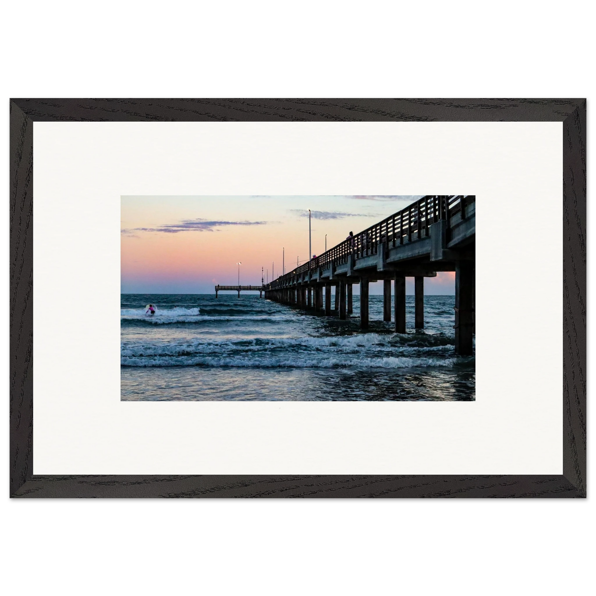 The Break; Port Aransas, Texas Wooden Framed Prints
