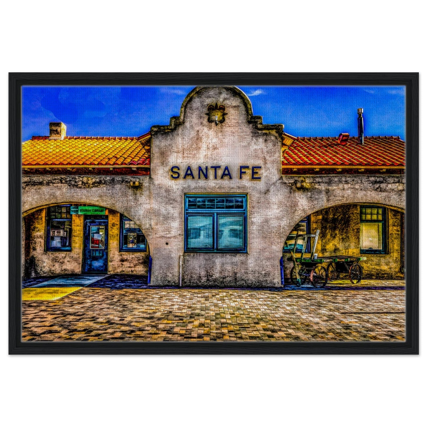 The Depot; Santa Fe, New Mexico Framed Canvas Prints