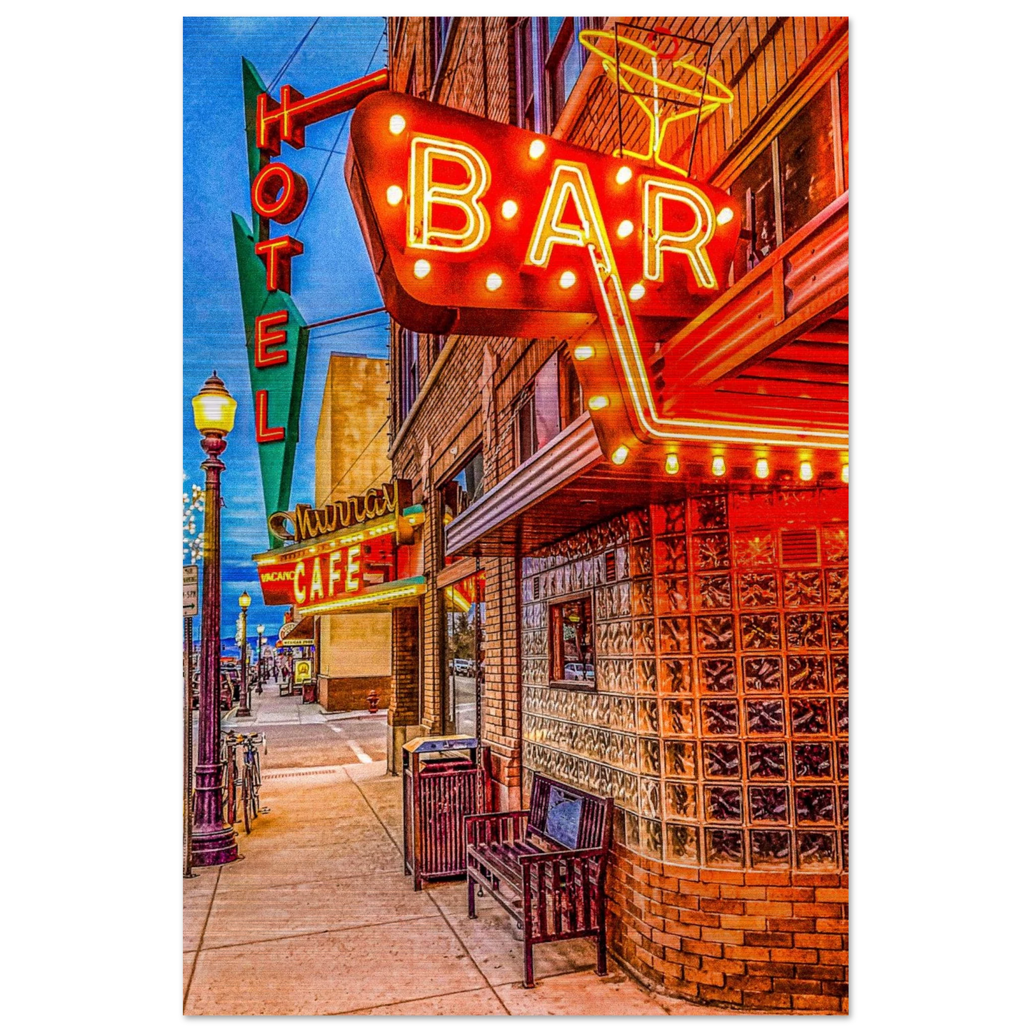 The Murray Hotel & Bar; Livingston, Montana Brushed Aluminum Prints
