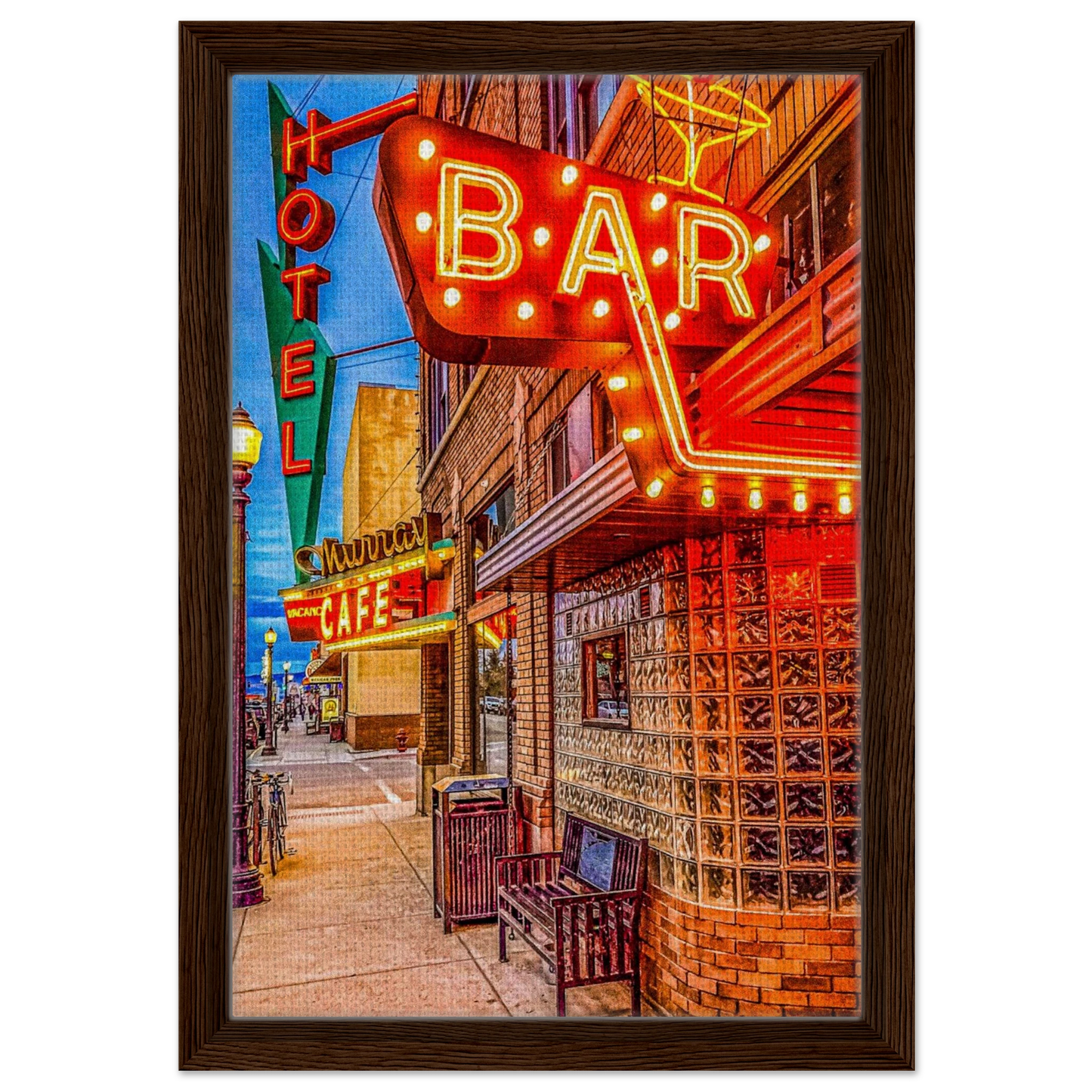 The Murray Hotel & Bar; Livingston, Montana Framed Canvas Prints