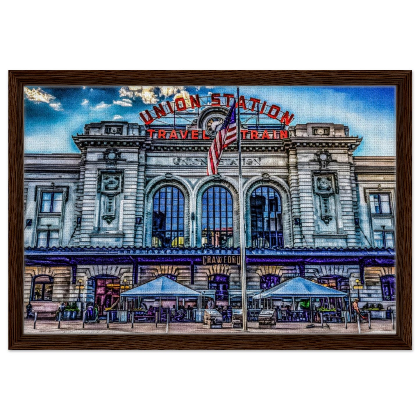 Union Station; Denver, Colorado Framed Canvas Prints