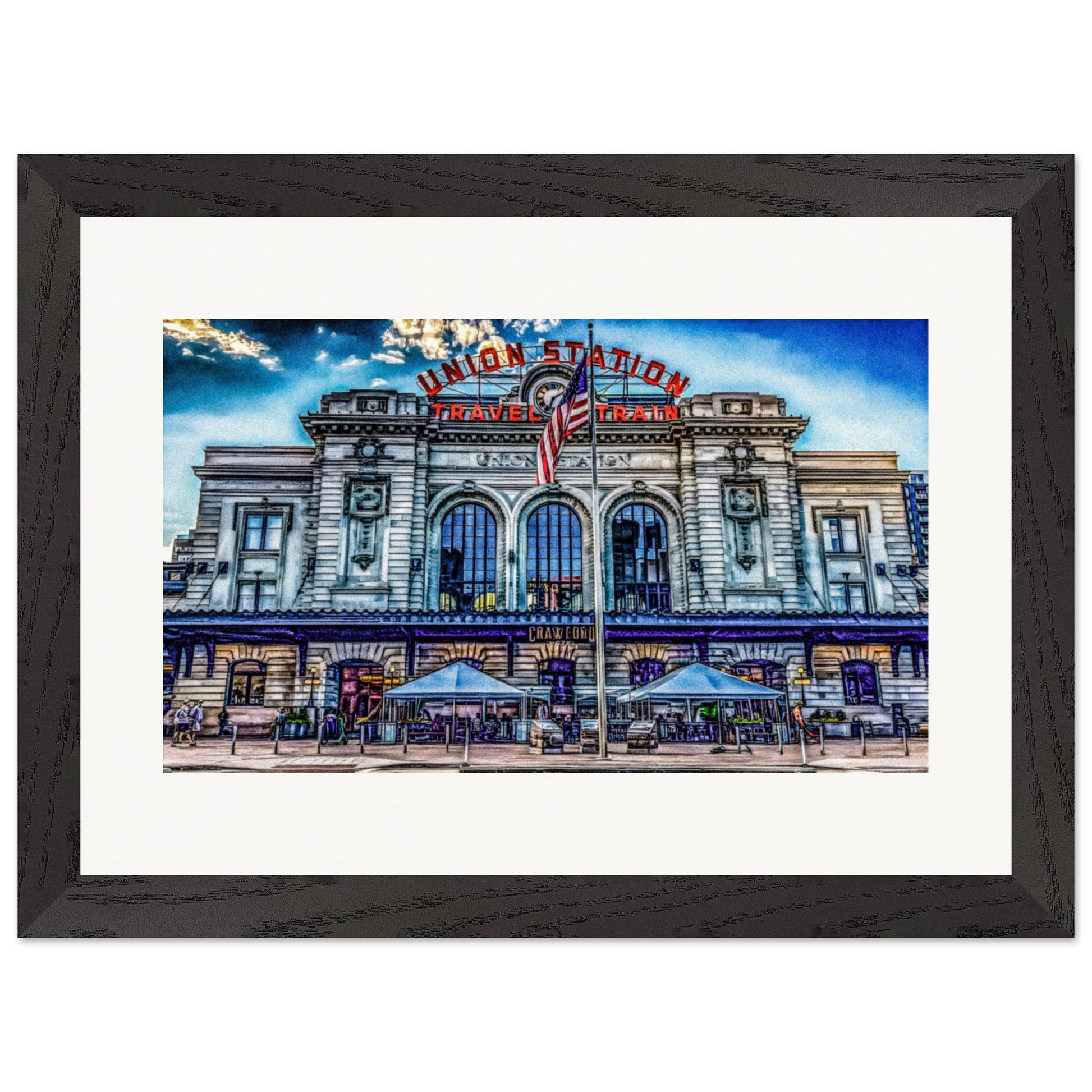 Union Station; Denver, Colorado Wood Framed Print Communitea Books James Bonner